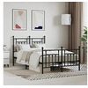Image de Bedframe met hoofd- en voeteneinde metaal zwart 120x190 cm353552