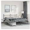 Image de Bedframe met hoofd- en voeteneinde metaal zwart 183x213 cm353560