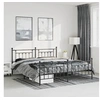 Image de Bedframe met hoofd- en voeteneinde metaal zwart 193x203 cm353561