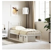 Image de Bedframe met hoofdbord zonder matras metaal wit 75x190 cm353576