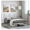 Image de Bedframe met hoofdbord metaal wit 135x190 cm353585