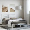 Image de Bedframe met hoofdbord metaal wit 150x200 cm353588