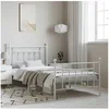Image de Bedframe met hoofd- en voeteneinde metaal wit 100x190 cm353598