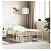 Image de Bedframe met hoofd- en voeteneinde metaal wit 107x203 cm353600