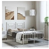 Image de Bedframe met hoofd- en voeteneinde metaal wit 135x190 cm353603