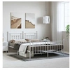 Image de Bedframe met hoofd- en voeteneinde metaal wit 183x213 cm353609