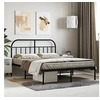 Image de Bedframe met hoofdbord metaal zwart 140x190 cm353635