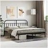 Image de Bedframe met hoofdbord metaal zwart 180x200 cm353639