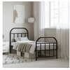 Image de Bedframe met hoofd- en voeteneinde metaal zwart 75x190 cm353643