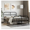 Image de Bedframe met hoofd- en voeteneinde metaal zwart 140x190 cm353653