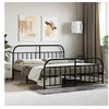 Image de Bedframe met voetbord zonder matras metaal zwart 160x200 cm353656