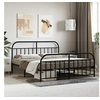 Image de Bedframe met voetbord zonder matras metaal zwart 180x200 cm353657