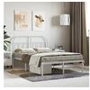 Image de Bedframe met hoofdbord metaal wit 120x190 cm353681