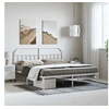 Image de Bedframe met hoofdbord metaal wit 183x213 cm353689