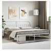Image de Bedframe met hoofdbord metaal wit 200x200 cm353691