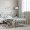Image de Bedframe met hoofd- en voeteneinde metaal wit 100x190 cm353696