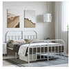 Image de Bedframe met hoofd- en voeteneinde metaal wit 150x200 cm353704