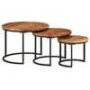 Image de Tables gigognes 3 pcs bois massif d acacia