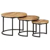 Image de Tafeltjesset 3 st massief ruw mangohout353901