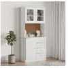 Image de Buffet ALTA blanc 77x35x165 cm bois massif de pin 3187772