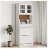Image de Buffet ALTA blanc 77x35x188 cm bois massif de pin 3187778
