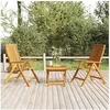 Image de Salon de jardin 3 pcs bois de teck solide , ensemble de salon, ensemble de mobilier d'extérieur, ensemble de salon extérieur 3187811