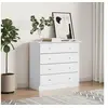 Image de Commode ALTA blanc 77x35x73 cm bois massif de pin