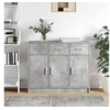 Image de Buffet gris béton 91x28x75 cm bois d ingénierie