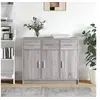 Image de Buffet sonoma gris 91x28x75 cm bois d ingénierie