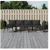 Image de Salon de jardin acier noir 7 pieces 60.0 x 60 x 35 6 personnes