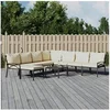 Image de 9-delige Loungeset met kussens staal zandkleurig3187960