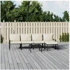 Image de Salon de jardin acier noir 6 pieces 6 personnes