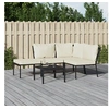 Image de 5-delige Loungeset met zandkleurige kussens staal3187964