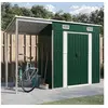 Image de Abri de jardin avec toit prolongé vert 277x107x181 cm acier, rangement de jardin, abri à outils de jardin 364524