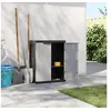 Image de Armoire de rangement d'extérieur gris et noir 65x37x85 cm PP 364199