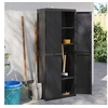Image de Armoire de rangement d'extérieur noir 65x37x165 cm PP 364206