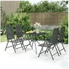 Image de 5-delige Tuinset staal antracietkleurig3187976