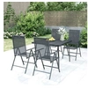 Image de Ensemble à manger de jardin 5 pcs anthracite acier, ensemble de salle à manger, ensemble de salle à manger 3187978