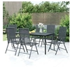 Image de Ensemble à manger de jardin 7 pcs anthracite acier, ensemble de salle à manger, ensemble de salle à manger 3187981