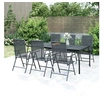 Image de Ensemble à manger de jardin 7 pcs anthracite acier, ensemble de salle à manger, ensemble de salle à manger 3187983