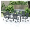 Image de Ensemble à manger de jardin 9 pcs anthracite acier, ensemble de salle à manger, ensemble de salle à manger 3187984