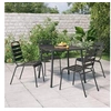 Image de Ensemble à manger de jardin 5 pcs anthracite acier, ensemble de salle à manger, ensemble de salle à manger 3187988