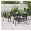 Image de Ensemble à manger de jardin 7 pcs anthracite acier, ensemble de salle à manger, ensemble de salle à manger 3187990