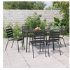 Image de Ensemble à manger de jardin 7 pcs anthracite acier, ensemble de salle à manger, ensemble de salle à manger 3187992