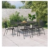 Image de Ensemble à manger de jardin 9 pcs anthracite acier, ensemble de salle à manger, ensemble de salle à manger 3187994