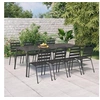 Image de Ensemble à manger de jardin 9 pcs anthracite acier, ensemble de salle à manger, ensemble de salle à manger 3187995
