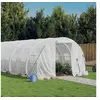 Image de Serre avec cadre en acier blanc 24 m² 8x3x2 m, polytunnel, serre à cadre froid, serre pour tomate, serre de jardin, 3188052