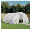 Image de Serre avec cadre en acier blanc 16 m² 4x4x2 m, polytunnel, serre à cadre froid, serre pour tomate, serre de jardin, 3188072