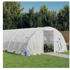 Image de Serre avec cadre en acier blanc 64 m² 16x4x2 m, polytunnel, serre à cadre froid, serre pour tomate, serre de jardin, 3188078