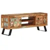 Image de Meuble TV 112x30x45 cm bois massif de récupération, meuble de salon, banc tv, meuble hifi, meuble tv avec rangement, buffet tv, meuble média